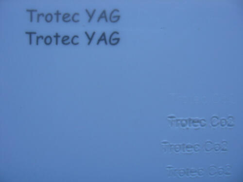 Polypro plastic Marked using a Yag