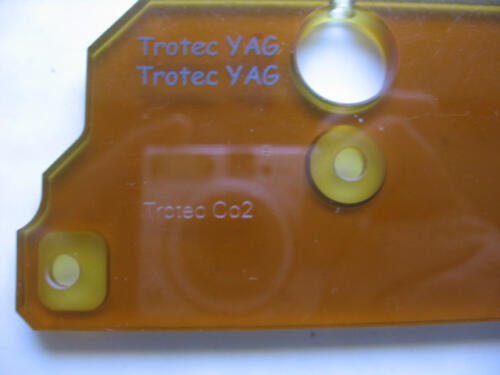 Ultem 1000 Plastic Marked using a Yag